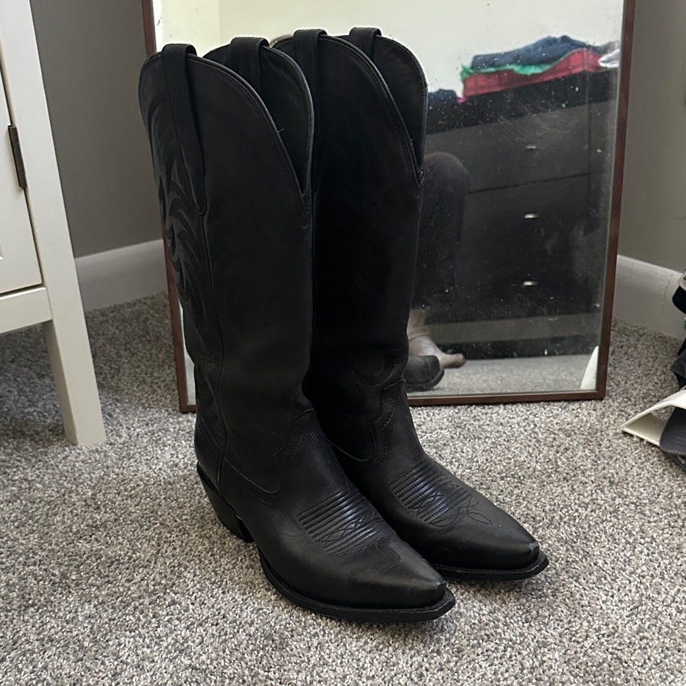 Tecovas Black Western Annie Boots
